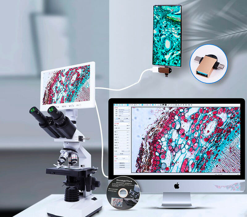 Microscope Numérique Biologique + Portable Double Lentille USB YR05783 // YR05786 – 1