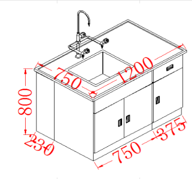 Banc de Travail de Laboratoire en Acier Inoxydable 304 YR06013-1 // YR06013-1 – 8